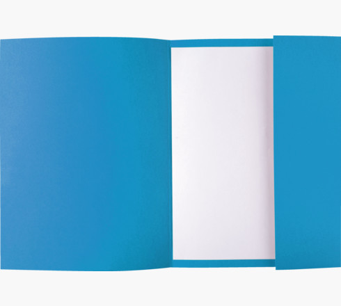 Chemise cartonnée 1 rabat Exacompta Rock's 210 carte rigide 24x32cm coloris bleu - Paquet de 50