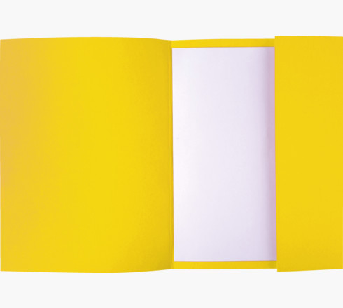 Chemise cartonnée 1 rabat Exacompta Rock's 210 carte rigide 24x32cm coloris jaune citron - Paquet de 50