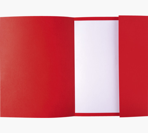Chemise cartonnée 1 rabat Exacompta Rock's 210 carte rigide 24x32cm coloris rouge - Paquet de 50