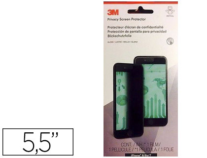 Fourniture de bureau : Filtre 3m confidentialité écran format portrait apple iphone 6/6s coloris noir