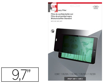 Fourniture de bureau : Filtre 3m confidentialité écran format paysage apple ipad air 1/air 2/pro 97