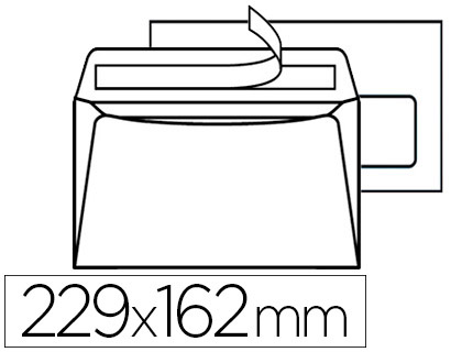 Fourniture de bureau : Enveloppe blanche la couronne c5 162x229mm 90g fenêtre 45x100mm compatible numérique bande adhésive fond bleu boite 200 