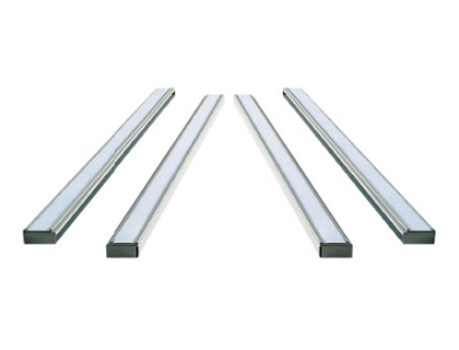 Fournitures de bureau : Support nobo bandes fixes aluminium anodisé indice 24 longueur 77,2cm paire supports hauts-bas