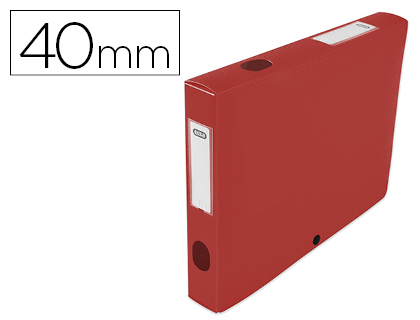 Boîte de classement Oxford Memphis polypropylène 24x32cm dos 40mm coloris rouge