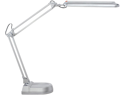 Papeterie Scolaire : Lampe bureau maul atlantic led sur socle basse consommation classe a 9w cordon 18m 700mm coloris blanc