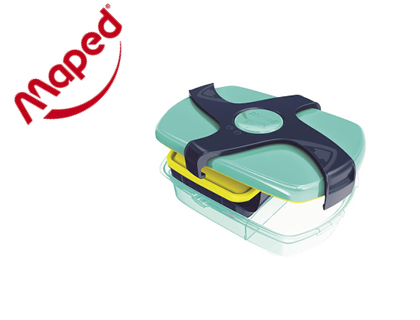 Papeterie Scolaire : Boîte à déjeuner large maped picnik concept coloris bleu/vert