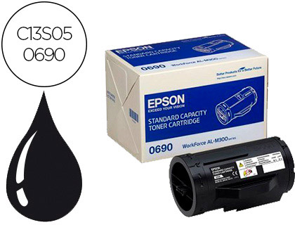 Papeterie Scolaire : Toner epson 0690 workforce al-m300/al-mx300 couleur noir 2700p