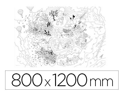 Papeterie Scolaire : Coloriage géant bouchut explorateurs 80x120cm