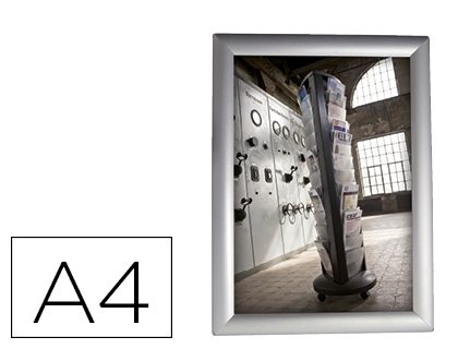 Fourniture de bureau : Cadre mural alba affichage a4 en aluminium 24x32cm