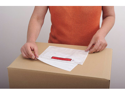 Papeterie Scolaire : Pochette adhésive pac list porte-documents bi-matière papier/polyéthylène format c6 162x120mm boîte 250 