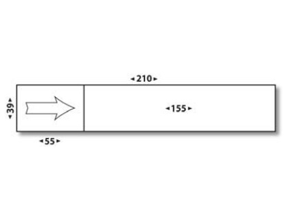 Papeterie Scolaire : Étiquette affranchissement techmay simple 155x39mm boîte 1000 