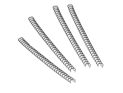 Fournitures de bureau : Reliure métallique fellowes relieur pas 3:1 34 boucles a4 1/4 in diamètre 64mm coloris noir boîte 100 