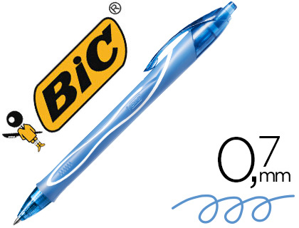 Bic Gelocity QuickDry - Roller Rétractable - Pointe Moyenne 0,7 mm - Bleu Turquoise