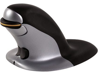 Papeterie Scolaire : Souris verticale fellowes sans fil ergonomique forme pingouin taille grande