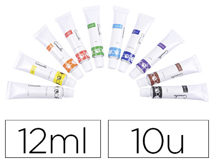 Papeterie Scolaire : Gouache codico pigments extra-fins tube 12ml boite pegboardable 10 unités