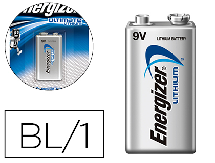 Fournitures de bureau : Pile energizer 9v ultimate lithium blister 1