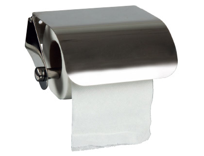 Fournitures de bureau : Distributeur papier toilette q-connect acier inoxydable 122x98x45mm