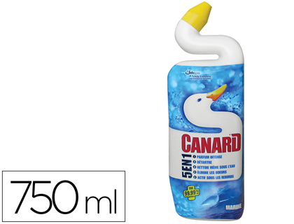 Papeterie Scolaire : Gel wc canard 5 en 1 senteur marine parfum intense flacon 750ml