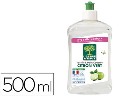 Papeterie Scolaire : Liquide vaisselle écologique citron vert 500ml