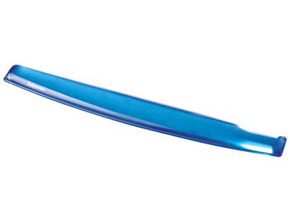 Fourniture de bureau : Repose-poignets fellowes gel crystal pour claviers polyuréthane coloris bleu transparent
