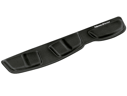 Fournitures de bureau : Repose-poignets fellowes health-v pour claviers ergonomique microban mousse à mémoire de forme coloris noir