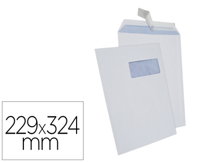 Papeterie Scolaire : Pochette gpv économique blanche 90g c4 229x324mm fenêtre 50x110mm boîte 250 