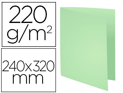 Chemise cartonnée Exacompta Forever carte recyclée 220g/m² 24x32cm coloris vert pré - Paquet de 100