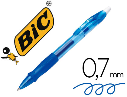 Bic Gelocity Original - Stylo à Bille Rétractable - Pointe Moyenne 0,7mm - Bleu