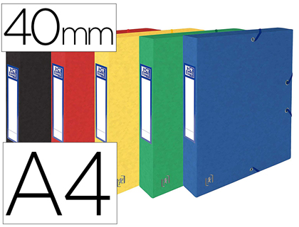 Boite de classement Oxford Top File+ carte multistrat A4+ 24x32m dos 40mm coloris assortis