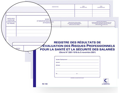 Papeterie Scolaire : Registre elve resultats evaluation risques pro 210x297mm 29 tableaux ouverts foliotes 60 pages