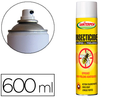 Fourniture de bureau : Insecticide saniterpen guepes et frelons usage exterieur aerosol 600ml