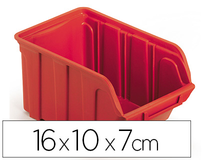 Papeterie Scolaire : Bac a bec viso tekni2r polypropylene empilable resistant grande ouverture porte-etiquette 16x10x7cm 1l