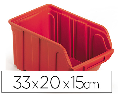 Papeterie Scolaire : Bac a bec viso tekni4r polypropylene empilable resistant grande ouverture porte-etiquette 33x20x15cm