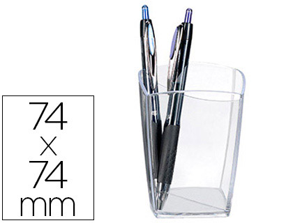 Papeterie Scolaire : Pot à crayons cep pro cristal polystyrène 2 compartiments capacité 32 crayons 