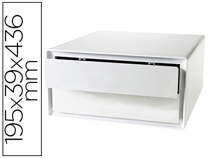 Papeterie Scolaire : Module classement paperflow easy box 2 tiroirs polystyrène coloris blanc