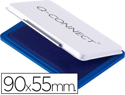 Fourniture de bureau : Recharge tampon q-connect économique nº3 90x55mm coloris bleu