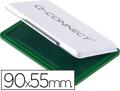 Papeterie Scolaire : Recharge tampon q-connect économique nº3 90x55mm coloris vert