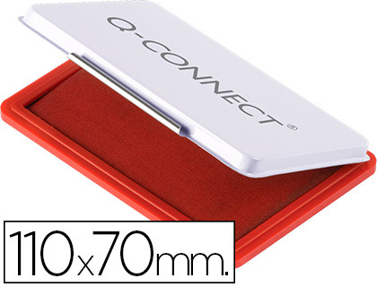 Papeterie Scolaire : Recharge tampon q-connect économique nº2 110x70mm rouge