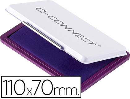 Papeterie Scolaire : Recharge tampon q-connect économique nº2 110x70mm violet
