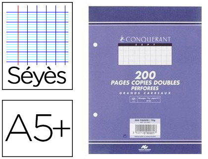 Oxford - 400 copies doubles A4 - grands carreaux (Seyes) - perforées Pas  Cher