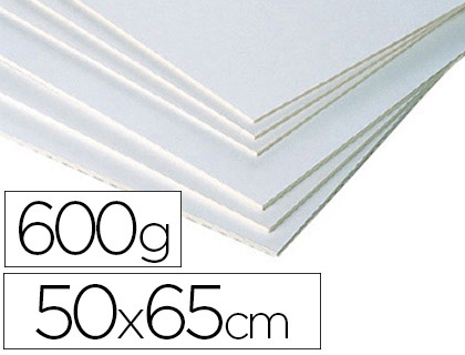 Fournitures de bureau : Carton contrecollé clairefontaine mi-fin 50x65cm 600g recto blanc verso gris