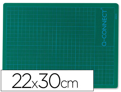 Fournitures de bureau : Plaque coupe q-connect pvc épaisseur 3mm 220x300mm a4 coloris vert