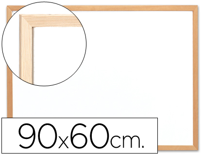 Fourniture de bureau : Tableau q-connect mélaminé cadre bois lisse lavable stabilité marqueurs spéciaux accessoires fixation mur 90x60cm