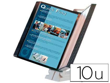 Q-Connect - Pupitre mural et de table (lutrin) avec 10 pochettes A4