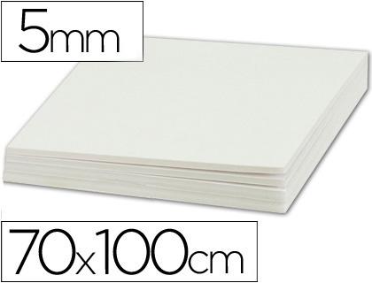 Fourniture de bureau : Carton plume liderpapel 70x100cm épaisseur 5mm unicolore blanc