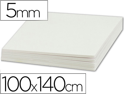 Fourniture de bureau : Carton plume liderpapel 100x140cm épaisseur 5mm unicolore blanc