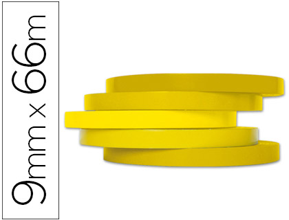 Fournitures de bureau : Ruban adhésif q-connect scelleuse sac 9mmx66m coloris jaune