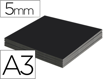 Fournitures de bureau : Carton plume liderpapel a3 épaisseur 5mm unicolore noir