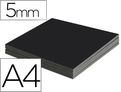 Fournitures de bureau : Carton plume liderpapel a4 épaisseur 5mm unicolore noir