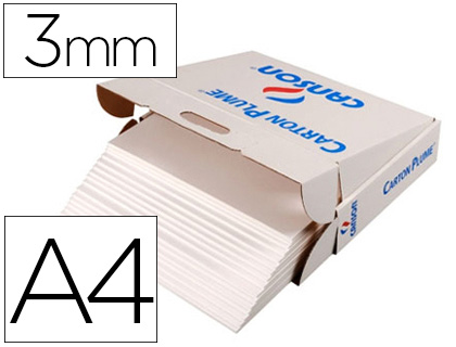 Fourniture de bureau : Carton plume canson a4 épaisseur 3mm unicolore blanc valisette 56 feuilles